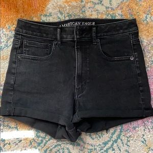American Eagle Black Denim Shorts